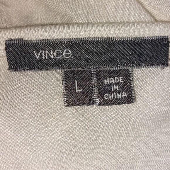 Vince Women's 100% Viscose Dressy Relaxed Scoop Neck Tank Top White Size L EUC - Picture 8 of 10
